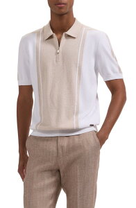 �u�K�b�` �����Y �A�E�^�[ �j�b�g�E�Z�[�^�[ �n�[�t�W�b�v �|���V���c Bugatchi Quarter Zipolo Sweater Sand �T���h
