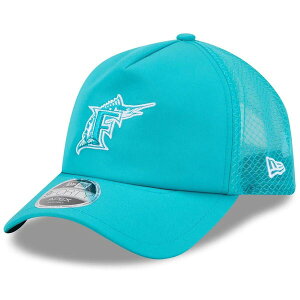 �j���[�G�� �����Y �A�N�Z�T���[ �X�q Men's New Era Teal Florida Marlins 2026 Batting Practice Alternate Apex 9FORTY Adjustable Hateal �e�B�[��