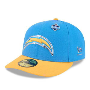 �j���[�G�� �����Y �A�N�Z�T���[ �X�q Men's New Era Powder Blue/Gold Los Angeles Chargers 2026 NFL Draft Pre-Curved 59FIFTY Fitted Hat Powder Blue �u���[