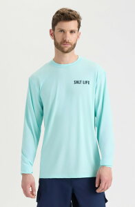 �\���g���C�t �����Y �g�b�v�X T�V���c Salt Life Live Above or Below Long Sleeve Performance Tee Light Aruba Heather �w�U�[