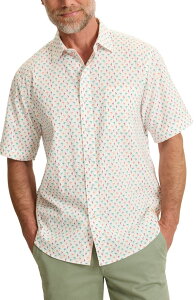 �g�b�~�[�o�n�} �����Y �g�b�v�X �V���c Tommy Bahama Nova Wave Flock Ito You Short Sleeve Seersucker Button-Up Shirt White �z���C�g