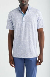 �O���C�\�� �����Y �g�b�v�X �|���V���c �v�����g Greyson Island Hunt Leaf Print Performance Golf Polo Jellyfish