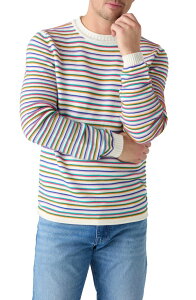 ���o�[�g �^���{�b�g �����Y �A�E�^�[ �p�[�J�[�E�X�E�F�b�g �Z�[�^�[ Robertalbott Hilton Multi Stripe Rollneck Sweater White Multi �z���C�g