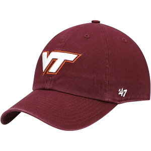 �t�H�[�e�B�[�Z�u�� �����Y �A�N�Z�T���[ �X�q Men's '47 Maroon Virginia Techokies Clean Up Adjustable Hat Maroon �}���[��