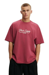 �R�b�g���I�� �����Y �g�b�v�X T�V���c Cotton Box Fitext-Shirt Raspberry First Supply