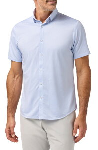 �~�Y�����C�� �����Y �g�b�v�X �V���c Mizzen+Main Halyard Short Sleeve Performance Button-Up Shirt Cloud Blue Peter Gingham �u���[