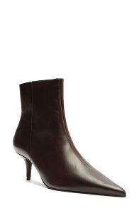 �V���b�c ���f�B�[�X �V���[�Y �u�[�c�E���C���u�[�c �q�[�� Schutz Mikki Pointed Toe Low Heel Bootie Brown �u���E��