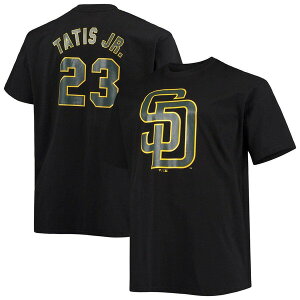 �t�@�i�e�B�N�X �����Y �g�b�v�X T�V���c �g�[�� Men's Fanatics Branded Fernando Tatis Jr. Black San Diego Padres Big & Tall Wordmark Name & Number T-Shirt Black �u���b�N