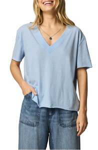 �X�v�����f�B�b�g ���f�B�[�X �g�b�v�X �V���c V�l�b�N Splendid Kacey V-Neck T-Shirt Sea Breeze Heather Blue �w�U�[