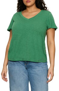 �T���N�`���A���[ ���f�B�[�X �g�b�v�X �V���c V�l�b�N Sanctuary V-Neck T-Shirt Green Juice �O���[��