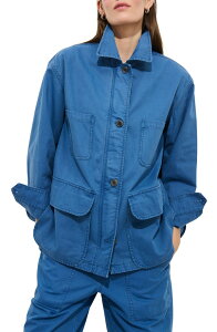 �A���b�N�X�~�� ���f�B�[�X �A�E�^�[ �W���P�b�g�E�u���]�� �R�b�g�� Alex Mill Cotton Painter Jacket Washed Cobalt �R�o���g