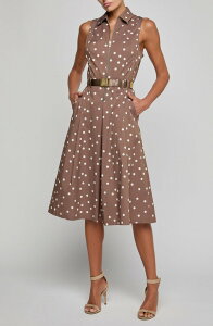 ���W�����X ���f�B�[�X �g�b�v�X �����s�[�X �h�b�g�� �h�b�g �V���c L'AGENCE Kylo Polka Dot Belted Shirtdress Cardamom/ Ecru Polka Dot �G�N����