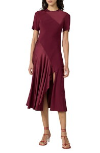 �_�C�A�� �t�H�� �t�@�X�e���o�[�O ���f�B�[�X �g�b�v�X �����s�[�X �~�f�B Diane von Furstenberg Araminta Mixed Media Midi Dress Cherry Wood
