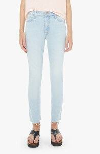 �}�U�[ ���f�B�[�X �{�g���X �f�j���p���c �n�C�E�G�X�g �W�[���Y MOTHER The Rascal High Waist Fray Hem Flood Jeans Bring The Cooler