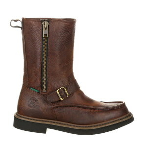 �W���[�W�u�[�c �����Y �V���[�Y �u�[�c�E���C���u�[�c Georgia Boot Side Zip Waterproof Work Wellington Brown �u���E��