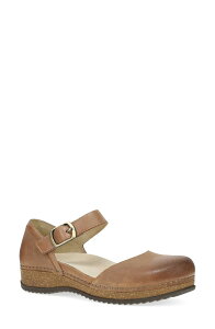 �_���X�R ���f�B�[�X �V���[�Y �T���_�� �v���b�g�t�H�[�� �A���N�� Dansko Mae Ankle Straplatform Clog Tan �^��