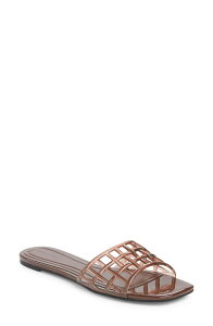 �I�[�v���G�f�B�b�g ���f�B�[�X �V���[�Y �T���_�� Open Edit Solis Jelly Slide Sandal Brown Chocolate �u���E��