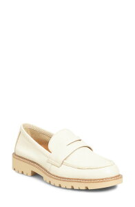 �R���t�H�[�e�B�o ���f�B�[�X �V���[�Y �X���b�|���E���[�t�@�[ Comfortiva Lug Sole Penny Loafer Cream �N���[��