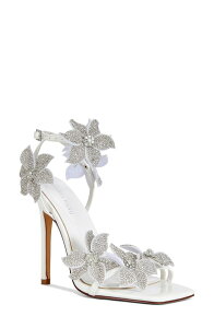�A�U���A ���� ���f�B�[�X �V���[�Y �p���v�X �T���_�� �A���N�� AZALEA WANG Romi Ankle Strap Sandal White �z���C�g