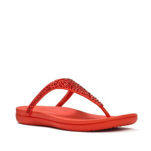 �t�B�b�g�t���b�v ���f�B�[�X �V���[�Y �T���_�� FitFlop Solay Mixed-Crystal Toe-Post Sandals Cherry Tomato