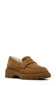 �u�����h ���f�B�[�X �V���[�Y �X���b�|���E���[�t�@�[ �v���b�g�t�H�[�� Blondo Kimora Waterproof Platform Penny Loafer Tan Suede �^��