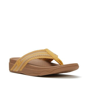 �t�B�b�g�t���b�v ���f�B�[�X �V���[�Y �T���_�� FitFlop Surfa Stripe-Webbing Toe-Post Sandals Turmeric/Classic Tan Mix �^��