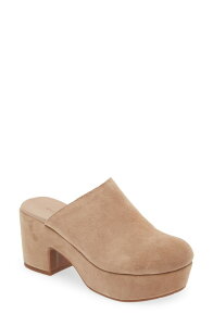 �V���R���u���[ ���f�B�[�X �V���[�Y �T���_�� �v���b�g�t�H�[�� Chocolat Blu Ginette Platform Clog Latte Suede