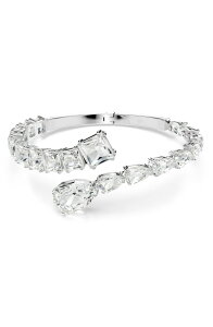 �X�����t�X�L�[ ���f�B�[�X �A�N�Z�T���[ �u���X���b�g�E�o���O���E�A���N���b�g Swarovski Matrix Cuff Bracelet White/ Silver �z���C�g