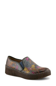 �X�v�����O�X�e�b�v ���f�B�[�X �V���[�Y �X�j�[�J�[ L'Artiste by Spring Stepriela Slip-On Sneaker Blue Multi �u���[