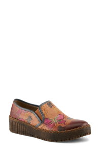 �X�v�����O�X�e�b�v ���f�B�[�X �V���[�Y �X�j�[�J�[ L'Artiste by Spring Stepriela Slip-On Sneaker Camel Multi �L������