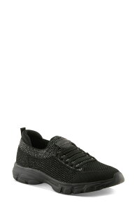 �t���N�T�X ���f�B�[�X �V���[�Y �X�j�[�J�[ Flexus by Spring Step Gambino Low Top Sneaker Black �u���b�N