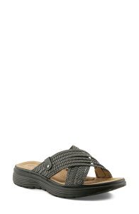 �t���N�T�X ���f�B�[�X �V���[�Y �q�[�� �T���_�� Flexus by Spring Step Gaspie Sandal Black �u���b�N