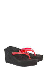 �A���V�G���g�O���[�N�T���_�� ���f�B�[�X �V���[�Y �v���b�g�t�H�[�� Ancient Greek Sandals Etheria Platform Wedge Flip Flop Red ���b�h