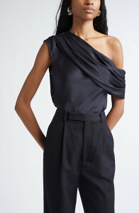 ���C�~�[ �u���b�N ���f�B�[�X �g�b�v�X �V���c �A�V�����g���[ �m�[�X���[�u Ramy Brook Sol Asymmetric Sleeveless Top Black �u���b�N