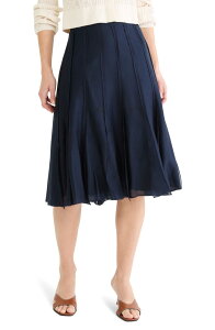 �j�b�N�v���X�]�[�C ���f�B�[�X �{�g���X�J�[�g A ���C�� �t���� NIC+ZOE Batiste Flirt Ruffle A-Line Skirt Dark Indigo �C���f�B�S