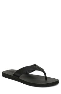 ���B���X �����Y �V���[�Y �T���_�� ���U�[ Vince Fiji Leather Flip Flop Black-Fa �u���b�N