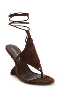 �W�F�t���[ �L�����x�� ���f�B�[�X �V���[�Y �T���_�� �A���N�� Jeffrey Campbell Pachouli Ankle Wrap Wedge Sandal Espresso Suede