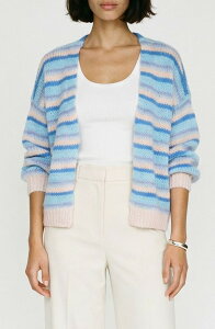 ���F�����[�_ ���f�B�[�X �A�E�^�[ �p�[�J�[�E�X�E�F�b�g �J�[�f�B�K�� VERO MODA Maybe Stripe Open Front Cardigan Cashmere Bluestripes Nebulas B �X�g���C�v