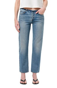 �A�S���h ���f�B�[�X �{�g���X �f�j���p���c ���[���C�Y �A���N�� �W�[���Y AGOLDE Frayed Waist Low Rise Ankle Slim Jeans Rhythmic