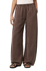 �I�[���Z�C���c ���f�B�[�X �{�g���X ���M���X ���C�h���b�O �p���c AllSaints Jett Wide Leg Pull-On Pants Plum Brown �v����