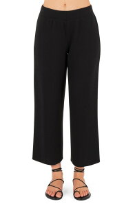 �n�[���[ ���f�B�[�X �{�g���X ���M���X ���C�h���b�O �p���c �A���N�� Hurley Positano Rib Ankle Wide Leg Pants Black �u���b�N