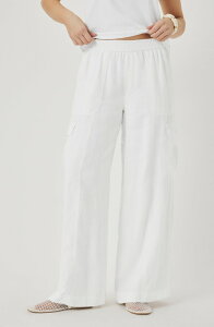 �X�v�����f�B�b�g ���f�B�[�X �{�g���X �J�W���A���p���c ���l�� Splendid Stella Linen Cargo Pull-On Pants White �z���C�g