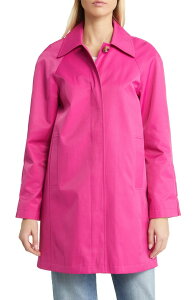 �T���G�f���}�� ���f�B�[�X �A�E�^�[ �W���P�b�g�E�u���]�� �R�b�g�� �R�[�g Sam Edelman Mac Waterepellent Cotton Blend Raincoat Ultra Fuchsia �t���[�V��
