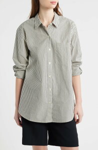 ���C���Y ���f�B�[�X �g�b�v�X �V���c Rails Elsa Stripe Button-Up Shirt Noir Stripe �X�g���C�v