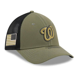 �j���[�G�� �����Y �A�N�Z�T���[ �X�q Men's New Era Olive Washingtonationals 2026 Armed Forces Day 39THIRTY M-Crown Trucker Flex Hat Olive �I���[�u