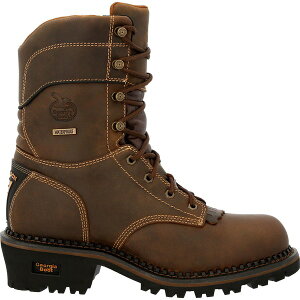 �W���[�W�u�[�c �����Y �V���[�Y �u�[�c�E���C���u�[�c Georgia Boot Amp Lt Logger Composite Toe Insulated Waterproof Work Boot Brown �u���E��