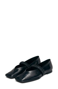 �A���n�X ���f�B�[�X �V���[�Y �p���v�X ALOHAS Lautan Square Toe Mary Jane Flat Black �u���b�N