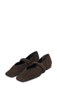 �A���n�X ���f�B�[�X �V���[�Y �p���v�X ALOHAS Lautan Square Toe Mary Jane Flat Brown �u���E��