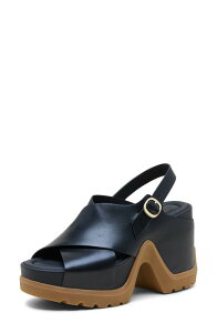 �\���� ���f�B�[�X �V���[�Y �q�[�� �v���b�g�t�H�[�� �T���_�� SOREL Roam'n Rise Slingback Platform Sandal Black/ Gum 2 �u���b�N