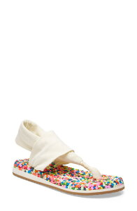 �T�k�[�N ���f�B�[�X �V���[�Y �T���_�� Sanuk Bubble Sling Sandal Rainbow Confetti